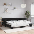 vidaXL Sofa rozsuwana, czarna, 100x200 cm, aksamit