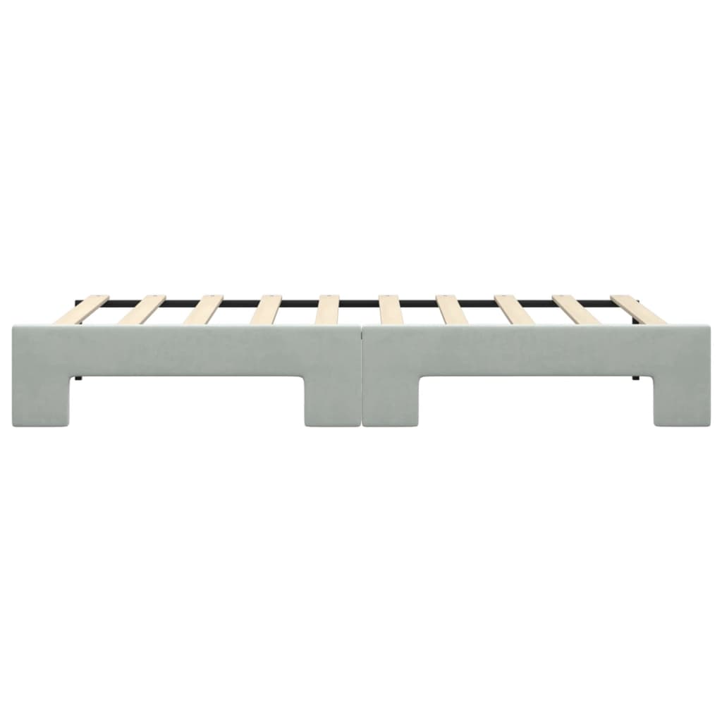 vidaXL Sofa rozsuwana, jasnoszara, 90x190 cm, aksamit