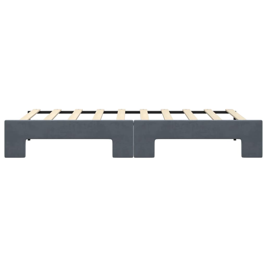 vidaXL Sofa rozsuwana, ciemnoszara, 90x190 cm, aksamit
