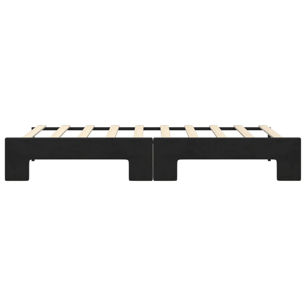 vidaXL Sofa rozsuwana, czarna, 90x190 cm, aksamit