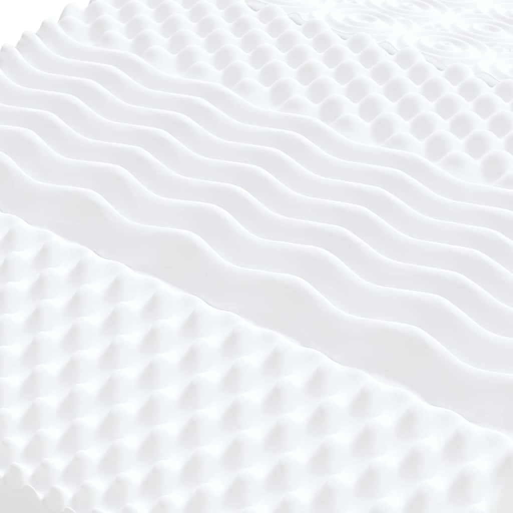 vidaXL Sofa rozsuwana z materacami, niebieska, 90x200 cm, aksamit