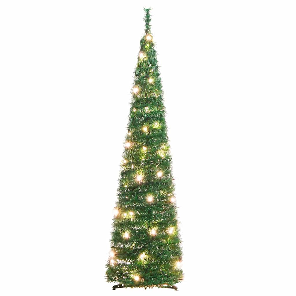 vidaXL Sztuczna choinka typu pop-up, 50 LED, zielona, 120 cm