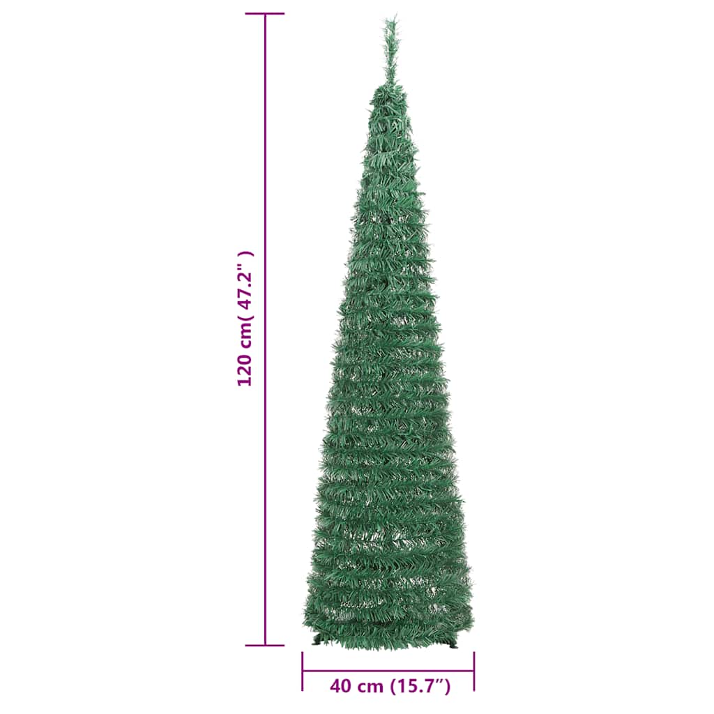 vidaXL Sztuczna choinka typu pop-up, 50 LED, zielona, 120 cm