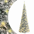 vidaXL Sztuczna choinka typu pop-up, ośnieżona, 50 LED, 120 cm