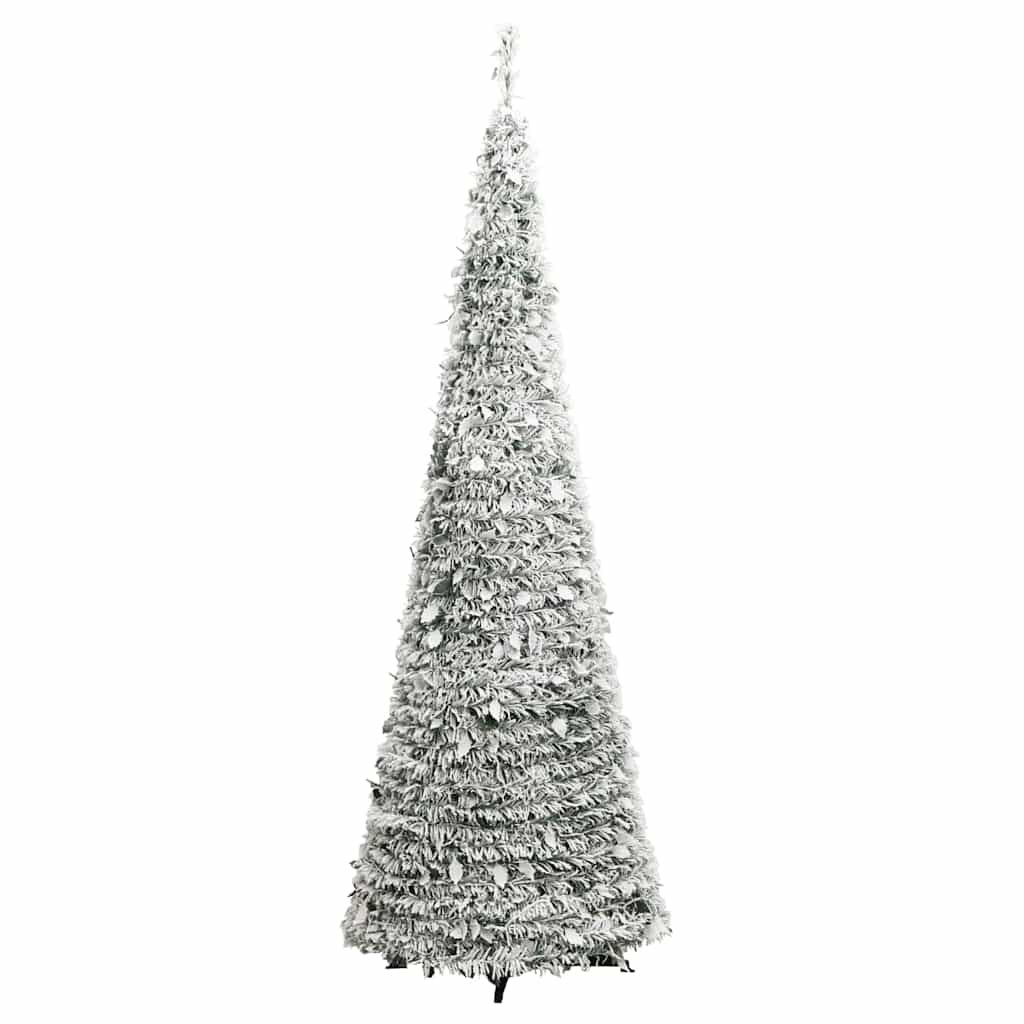 vidaXL Sztuczna choinka typu pop-up, ośnieżona, 50 LED, 120 cm