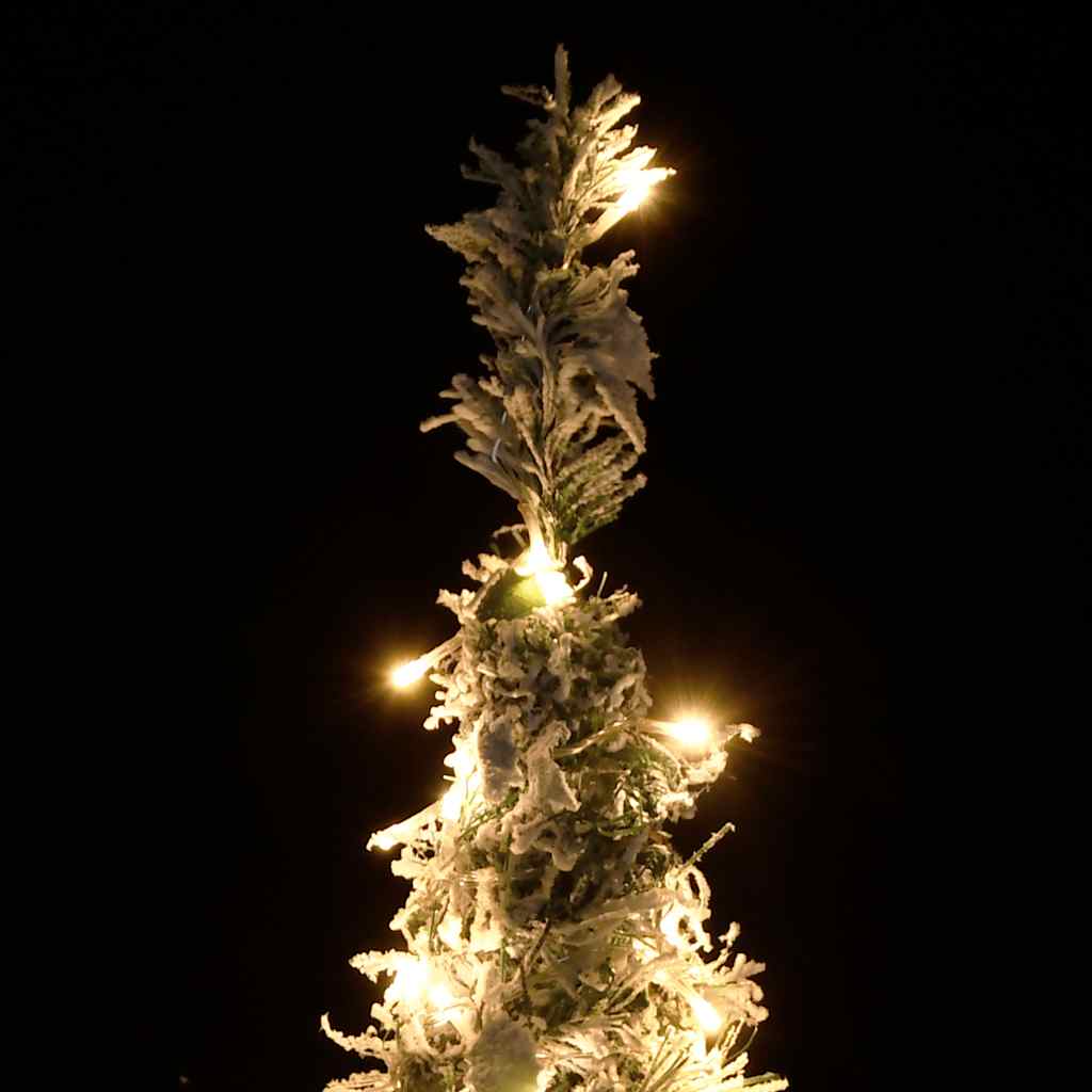 vidaXL Sztuczna choinka typu pop-up, ośnieżona, 100 LED, 150 cm