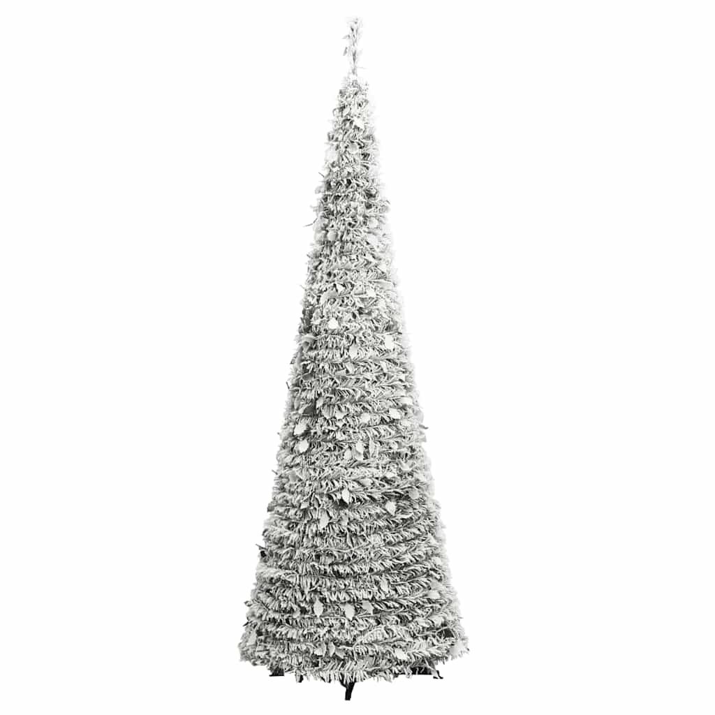 vidaXL Sztuczna choinka typu pop-up, ośnieżona, 100 LED, 150 cm