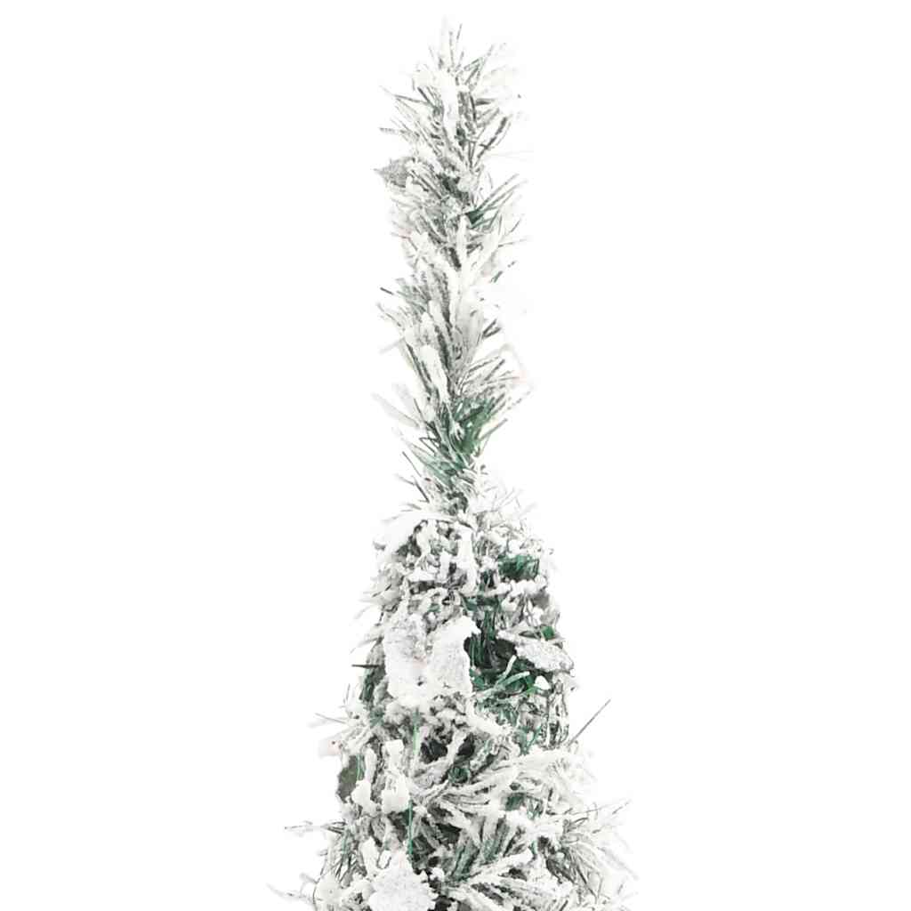 vidaXL Sztuczna choinka typu pop-up, ośnieżona, 100 LED, 150 cm