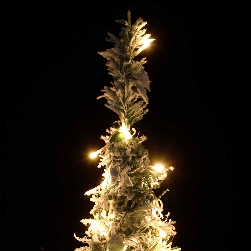 vidaXL Sztuczna choinka typu pop-up, ośnieżona, 150 LED, 180 cm