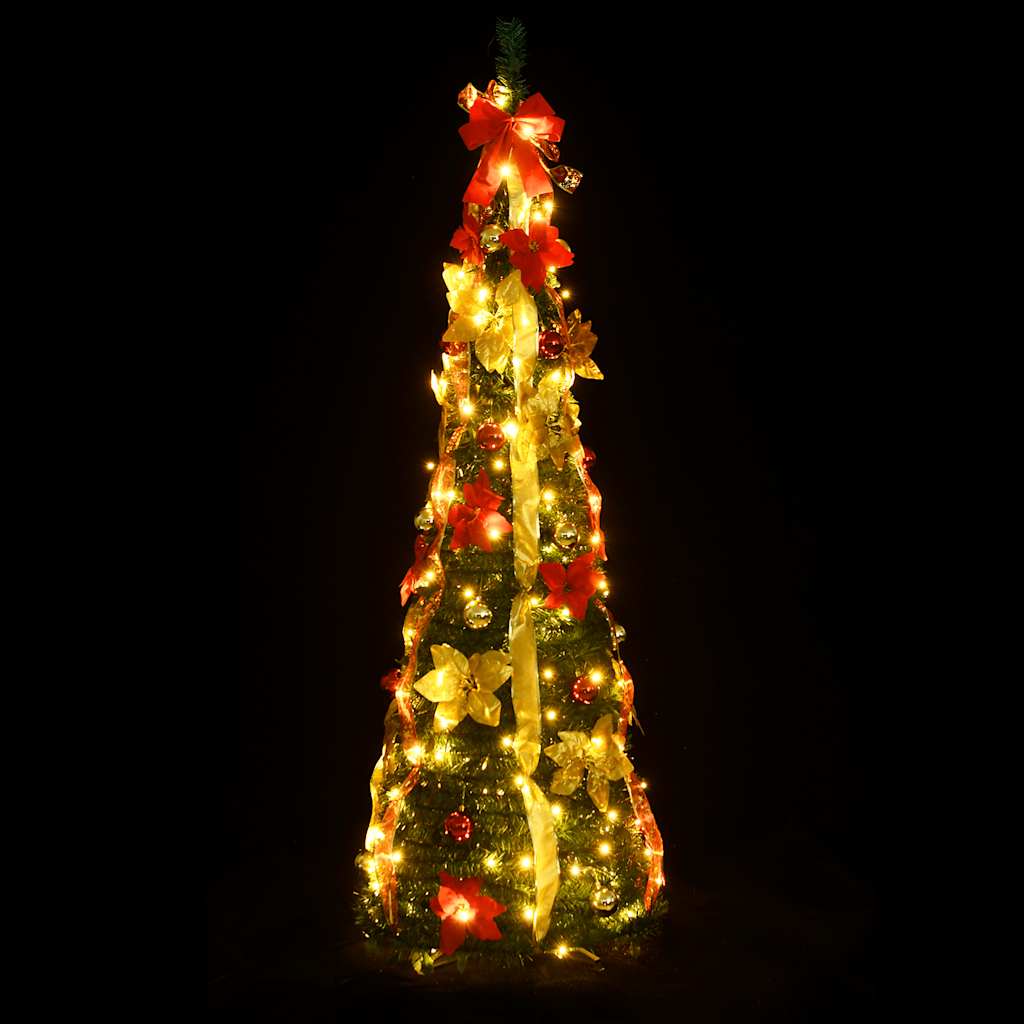vidaXL Sztuczna choinka typu pop-up, 100 LED, zielona, 150 cm