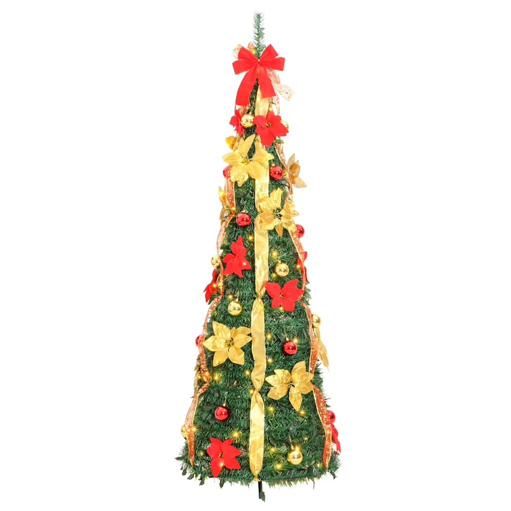 vidaXL Sztuczna choinka typu pop-up, 100 LED, zielona, 150 cm