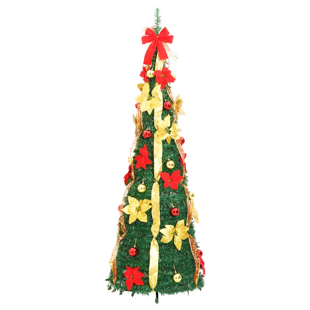vidaXL Sztuczna choinka typu pop-up, 200 LED, zielona, 210 cm