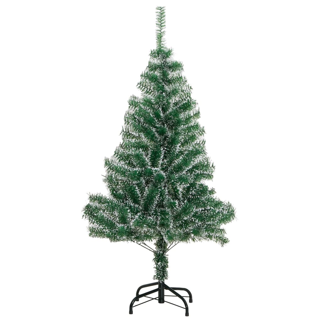 vidaXL Sztuczna choinka, ośnieżona, zielona, 150 cm