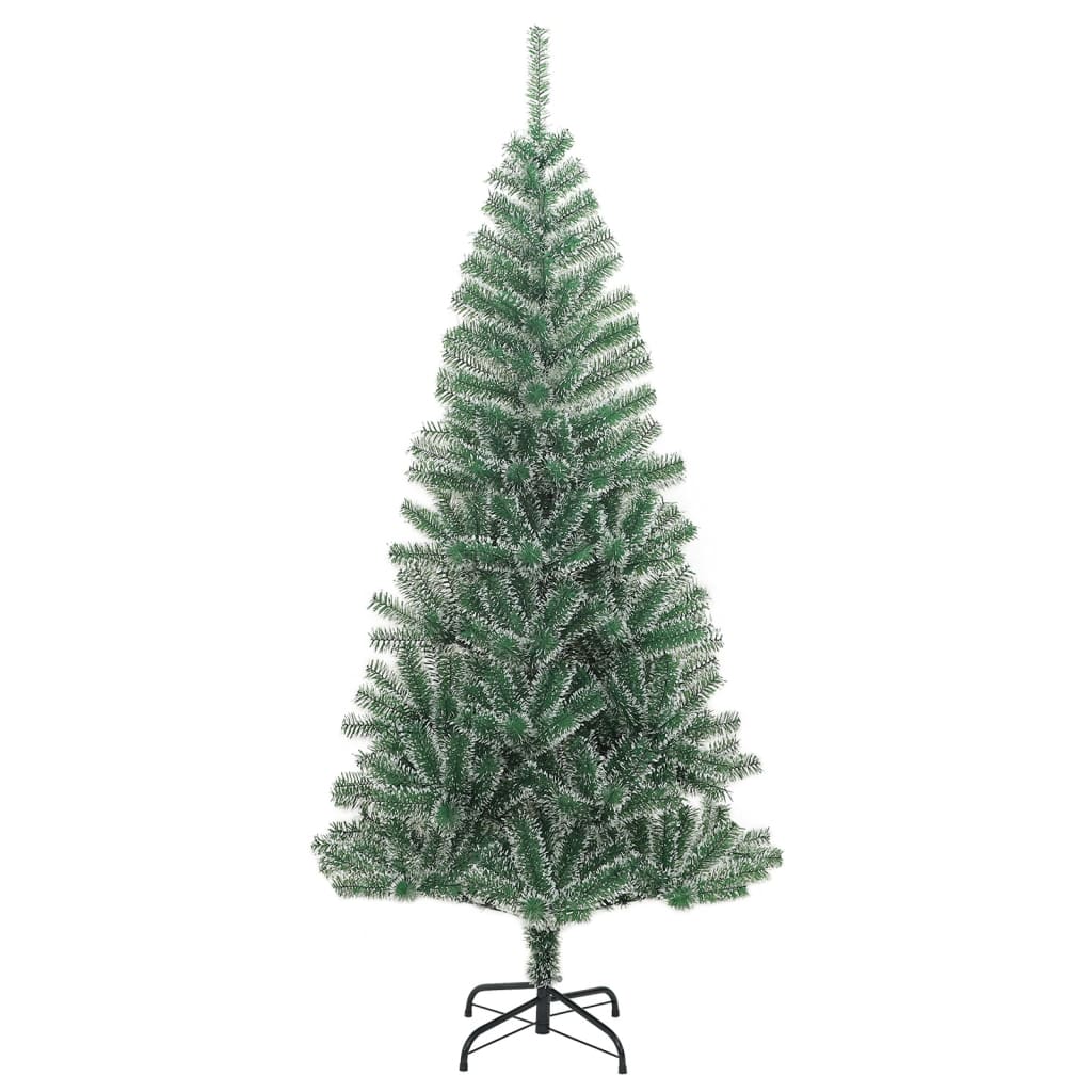 vidaXL Sztuczna choinka, ośnieżona, zielona, 180 cm
