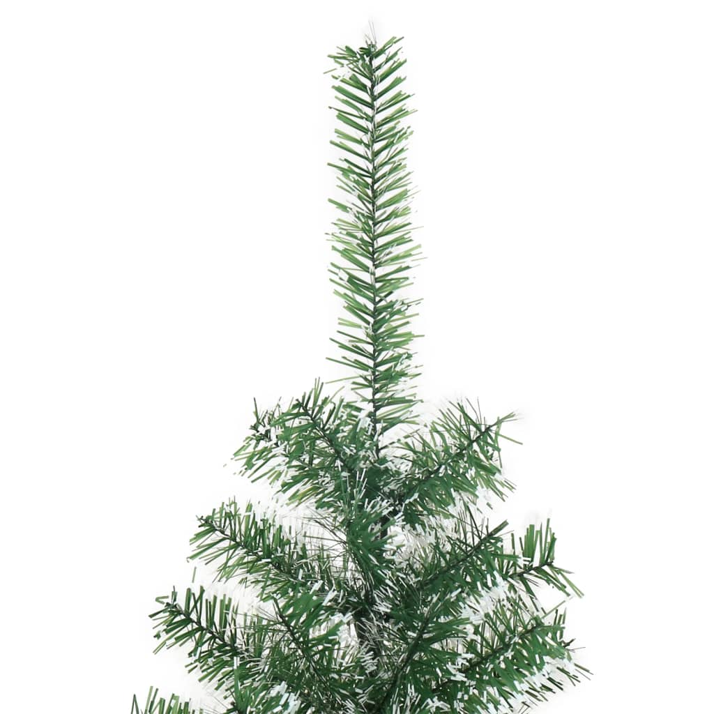vidaXL Sztuczna choinka, ośnieżona, zielona, 240 cm