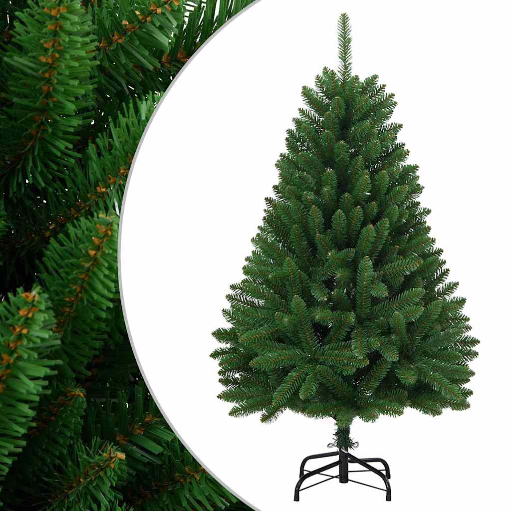 vidaXL Sztuczna choinka zawiasowa ze stojakiem, zielona, 120 cm