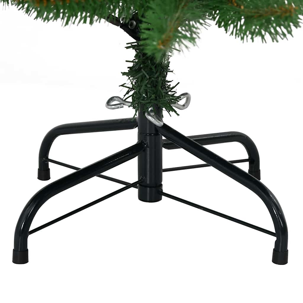 vidaXL Sztuczna choinka zawiasowa ze stojakiem, zielona, 120 cm
