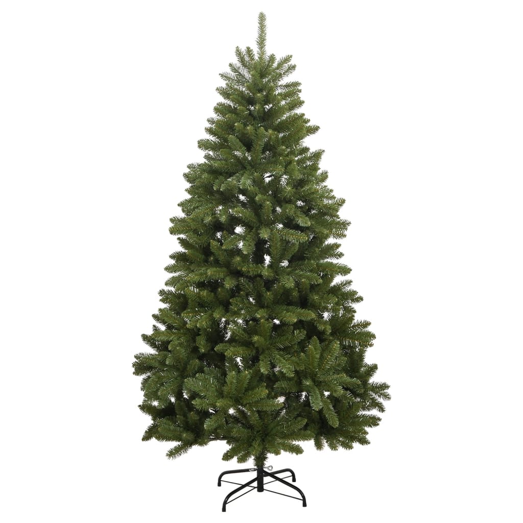 vidaXL Sztuczna choinka zawiasowa ze stojakiem, zielona, 210 cm