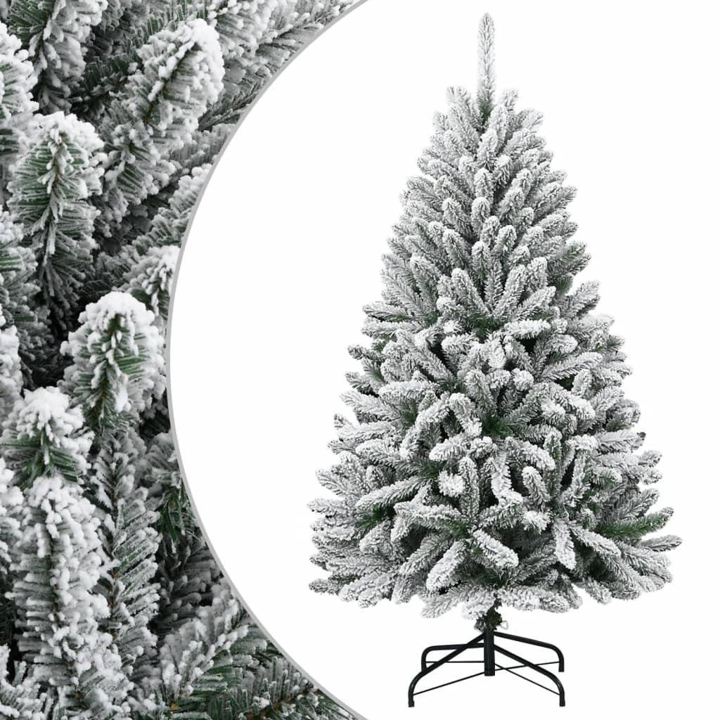 vidaXL Sztuczna choinka zawiasowa, ośnieżona, 120 cm