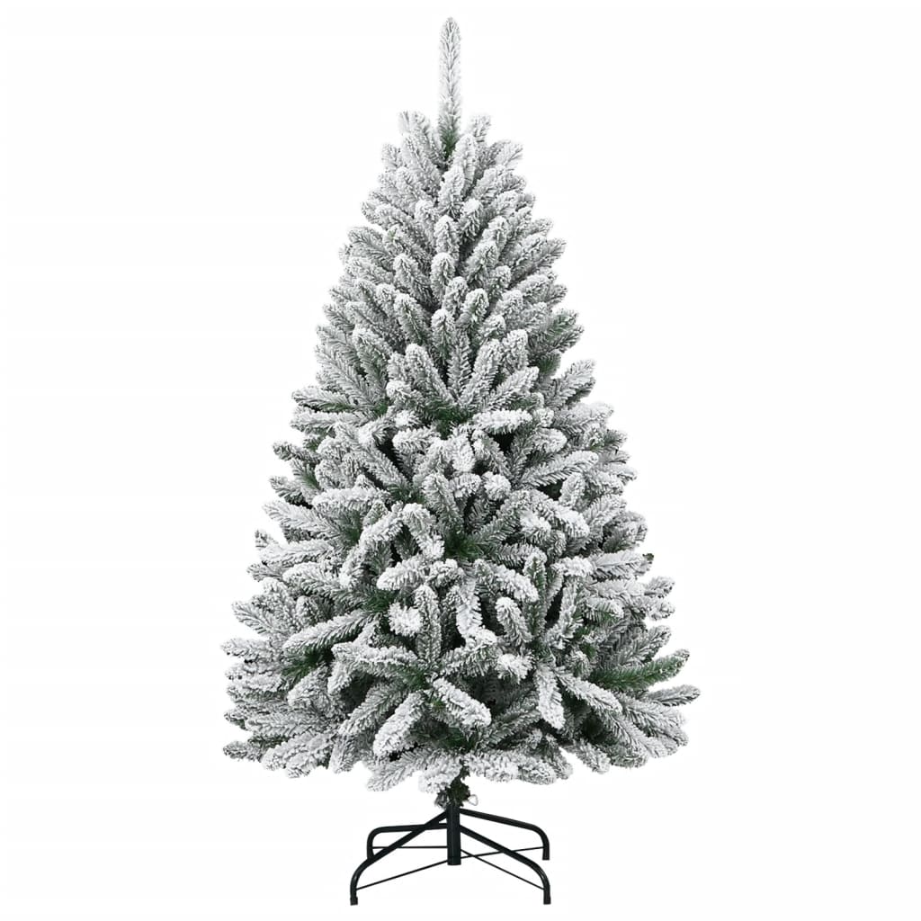 vidaXL Sztuczna choinka zawiasowa, ośnieżona, 120 cm