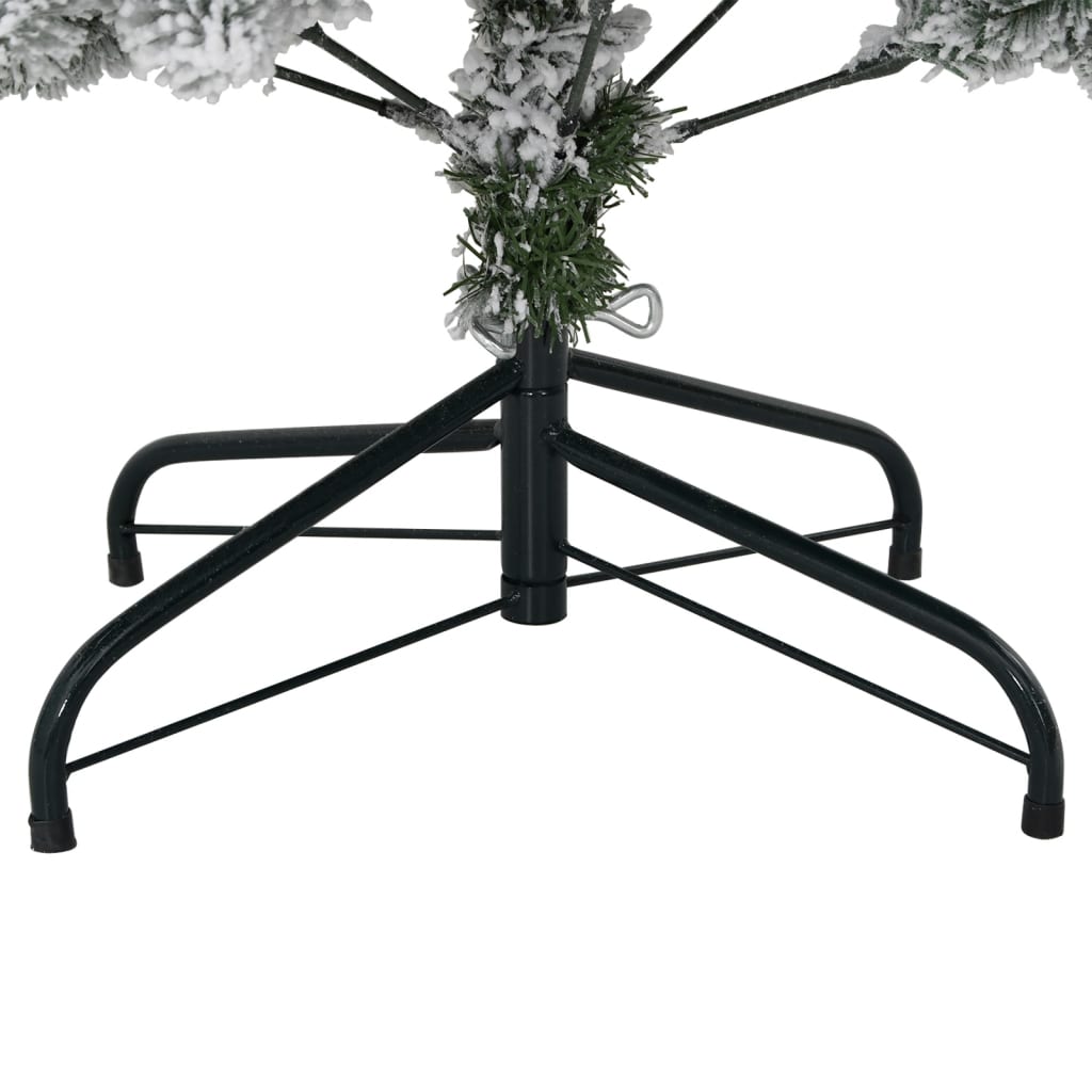 vidaXL Sztuczna choinka zawiasowa, ośnieżona, 150 cm