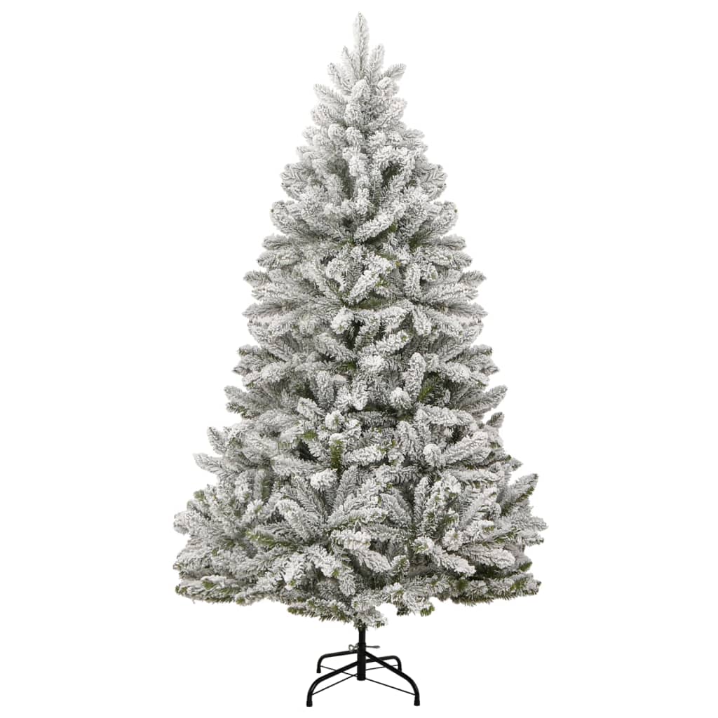 vidaXL Sztuczna choinka zawiasowa, ośnieżona, 240 cm
