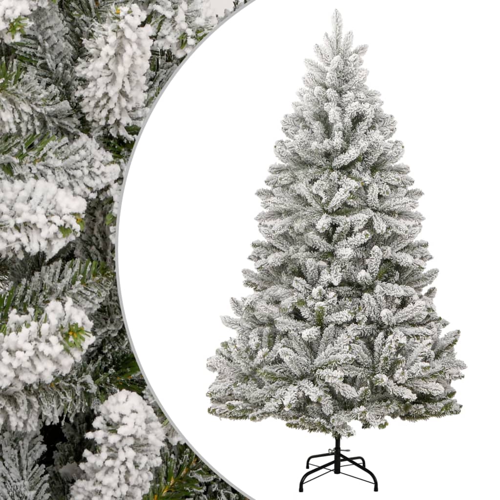 vidaXL Sztuczna choinka zawiasowa, ośnieżona, 300 cm