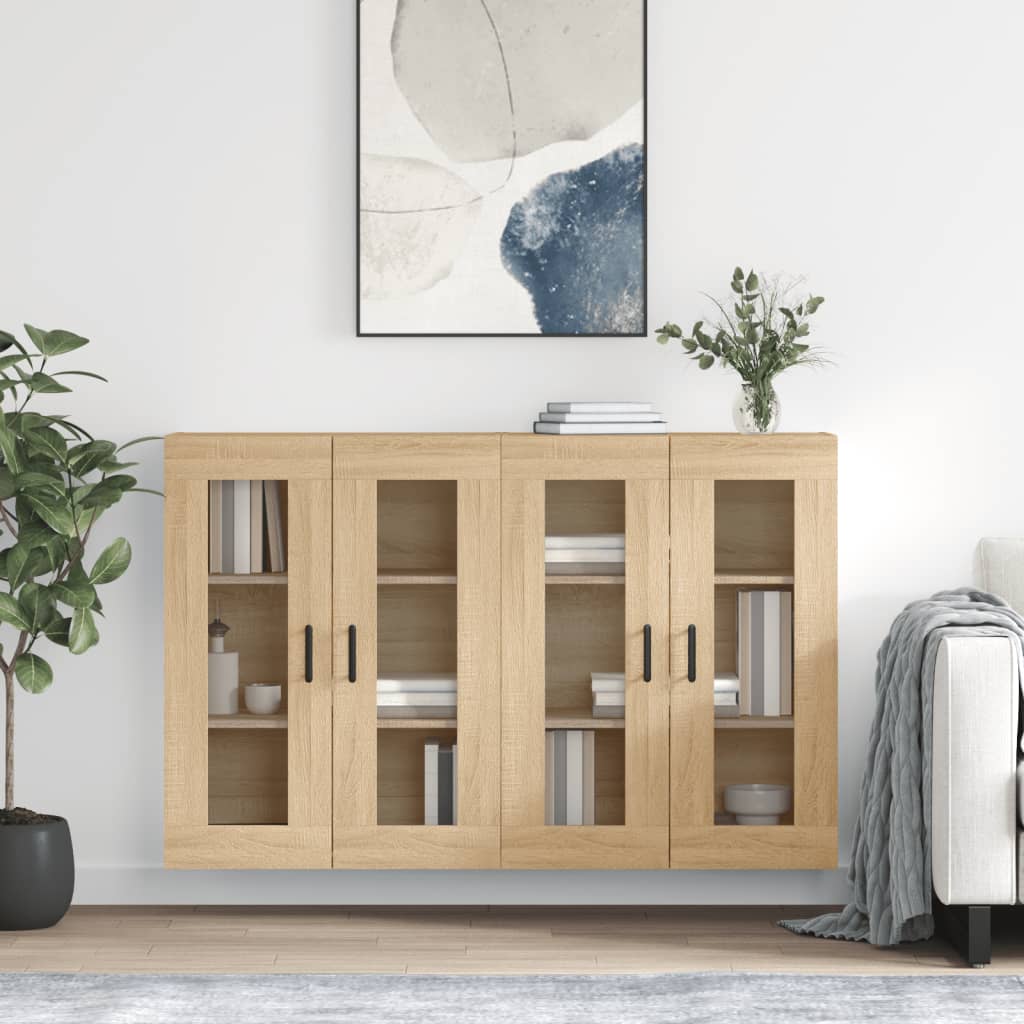 vidaXL Wiszące szafki, 2 szt., dąb sonoma, materiał drewnopochodny