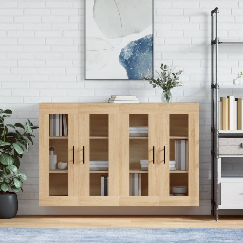 vidaXL Wiszące szafki, 2 szt., dąb sonoma, materiał drewnopochodny
