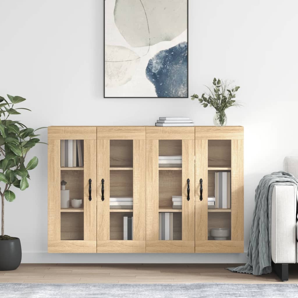 vidaXL Wiszące szafki, 2 szt., dąb sonoma, materiał drewnopochodny