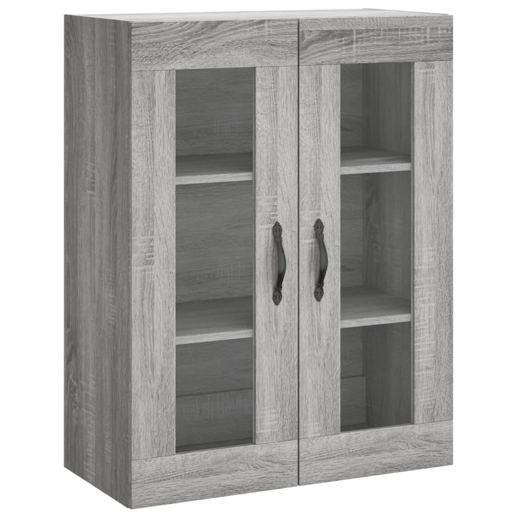 vidaXL Wiszące szafki, 2 szt. szary dąb sonoma materiał drewnopochodny