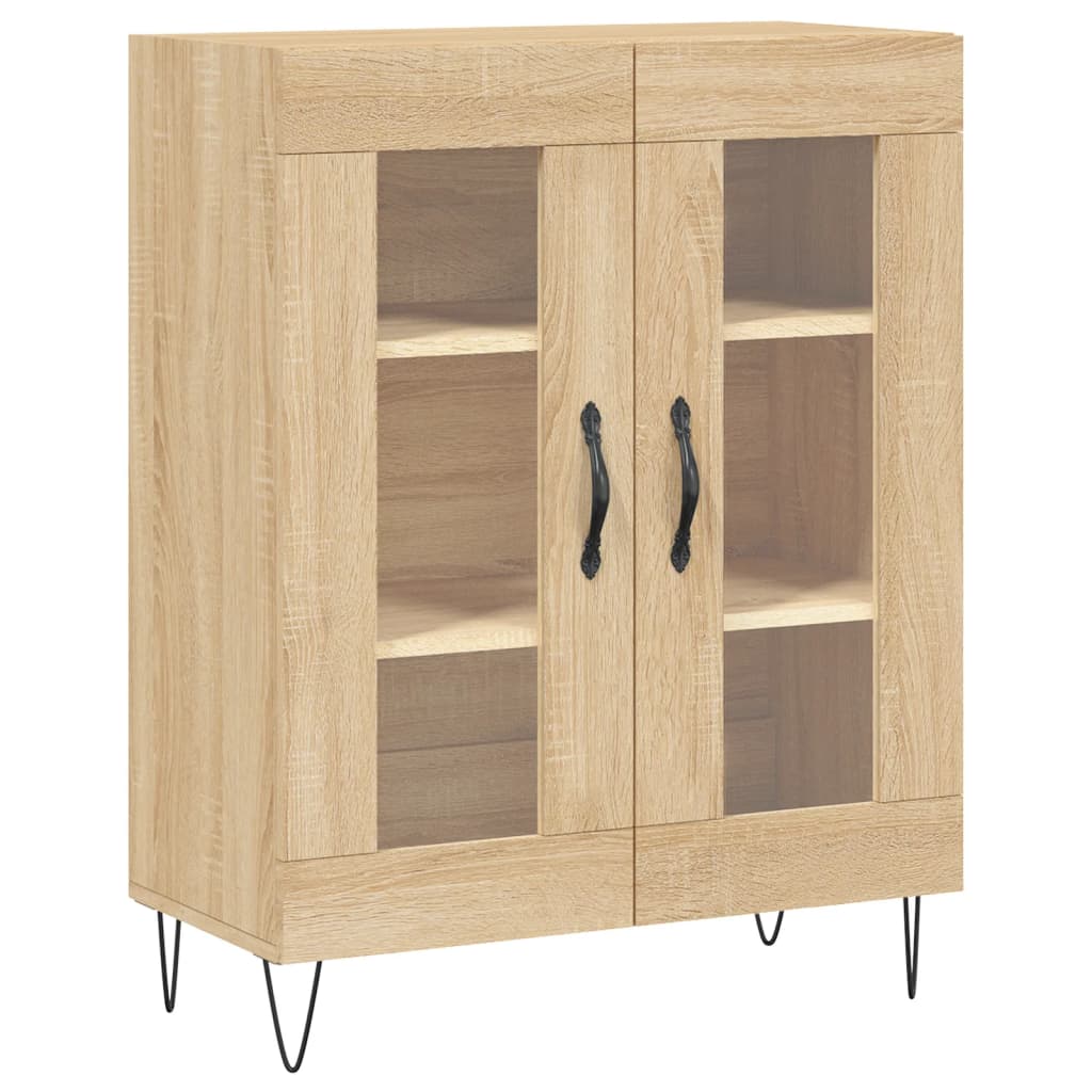vidaXL Witrynka, dąb sonoma, 69,5x34x180 cm, materiał drewnopochodny