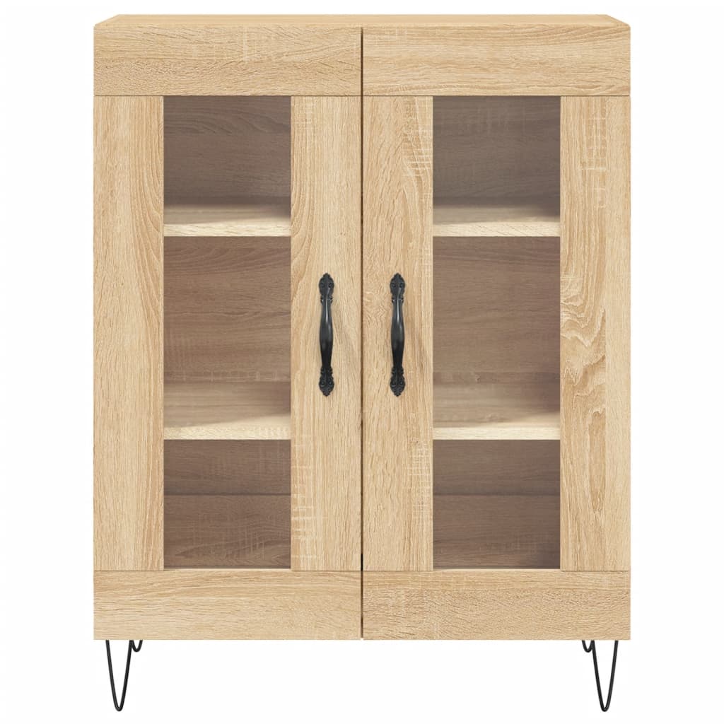 vidaXL Witrynka, dąb sonoma, 69,5x34x180 cm, materiał drewnopochodny