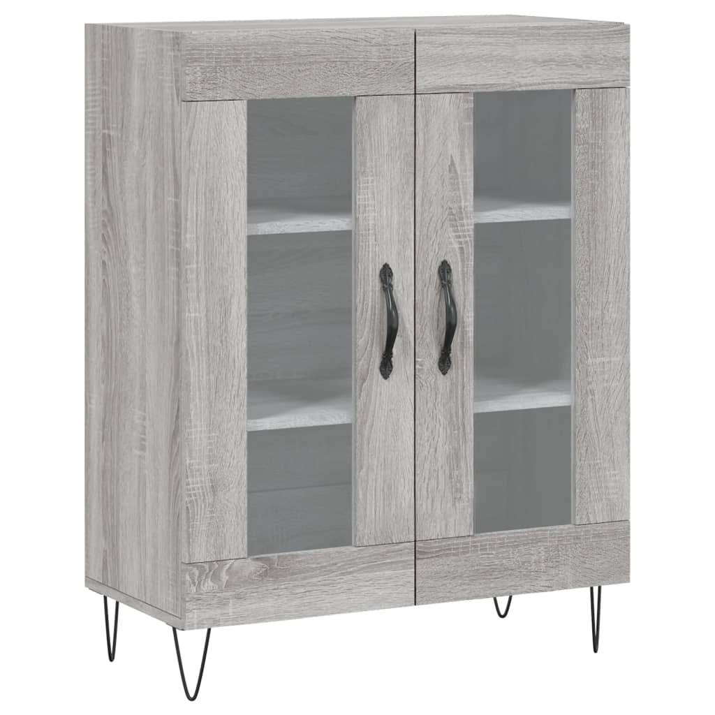 vidaXL Witrynka szary dąb sonoma 69,5x34x180cm materiał drewnopochodny