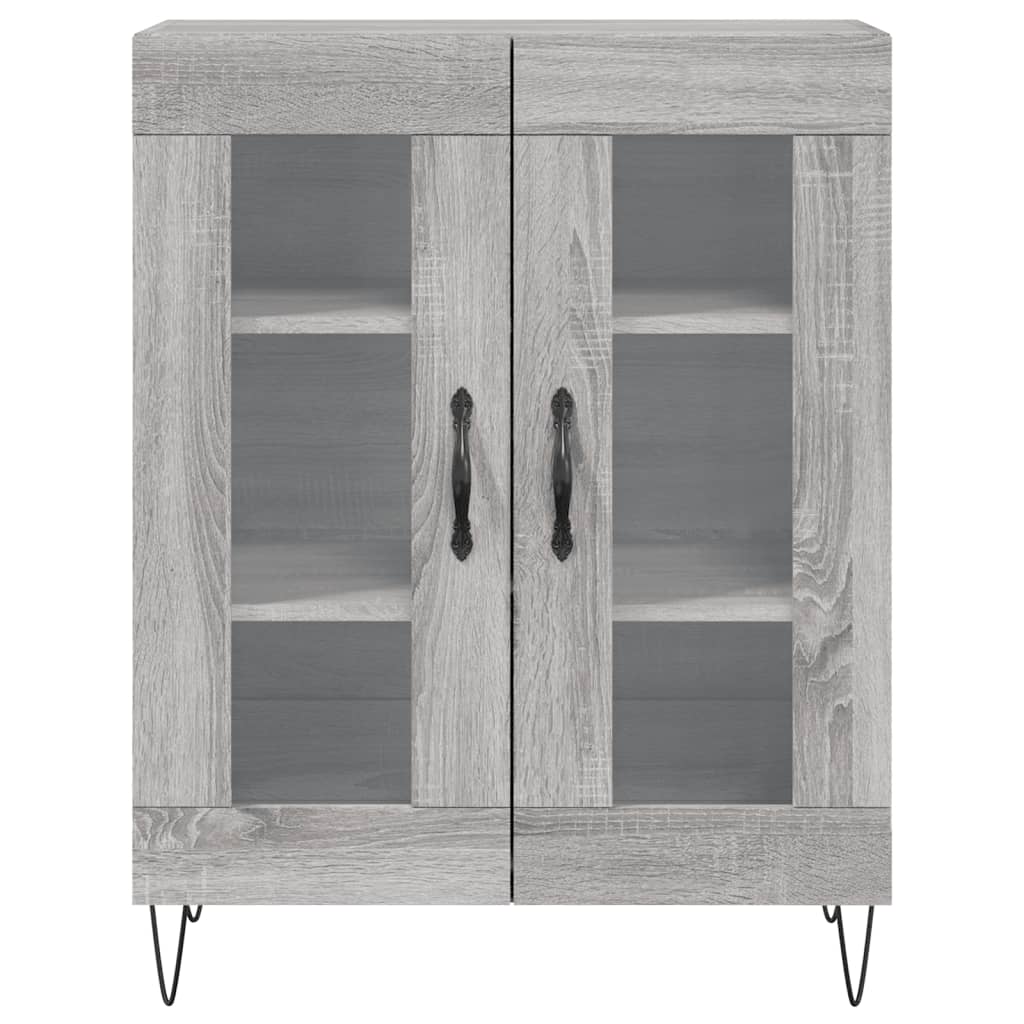 vidaXL Witrynka szary dąb sonoma 69,5x34x180cm materiał drewnopochodny
