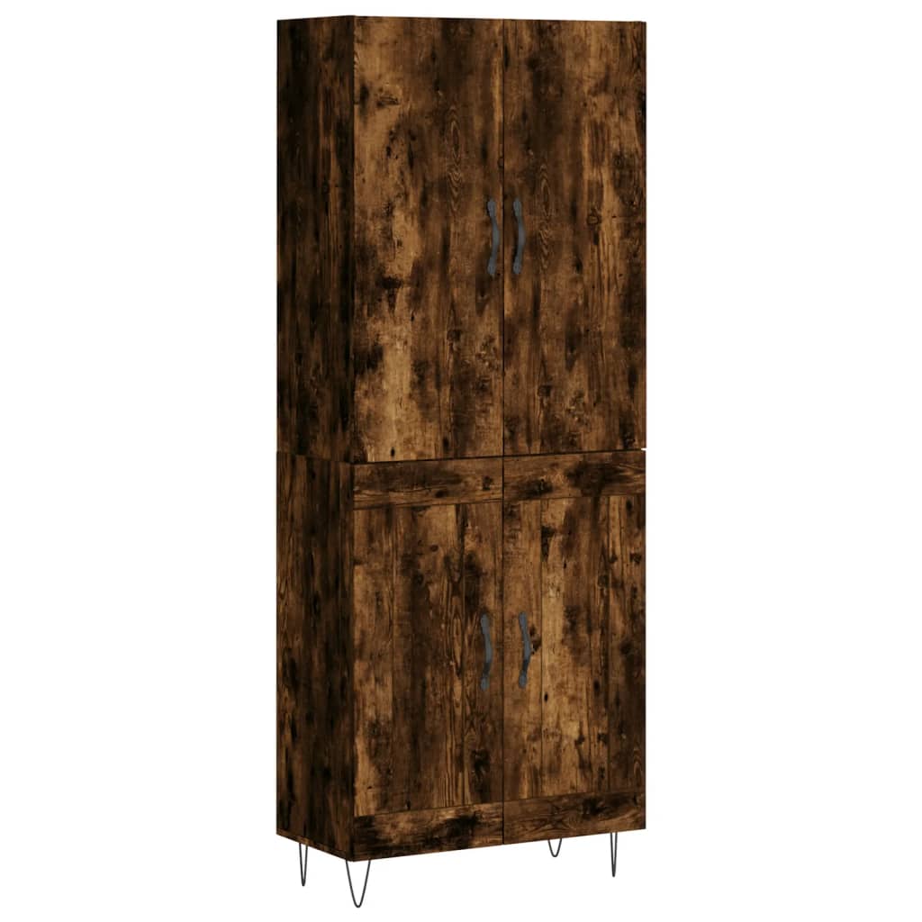 vidaXL Witrynka przydymiony dąb 69,5x34x180 cm materiał drewnopochodny