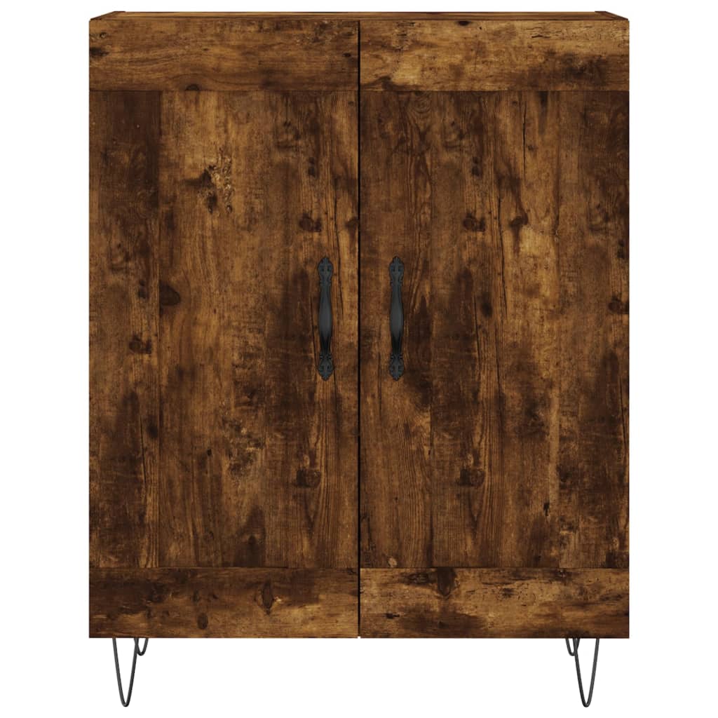 vidaXL Witrynka przydymiony dąb 69,5x34x180 cm materiał drewnopochodny
