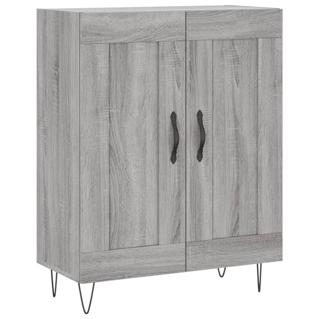 vidaXL Witrynka szary dąb sonoma 69,5x34x180cm materiał drewnopochodny