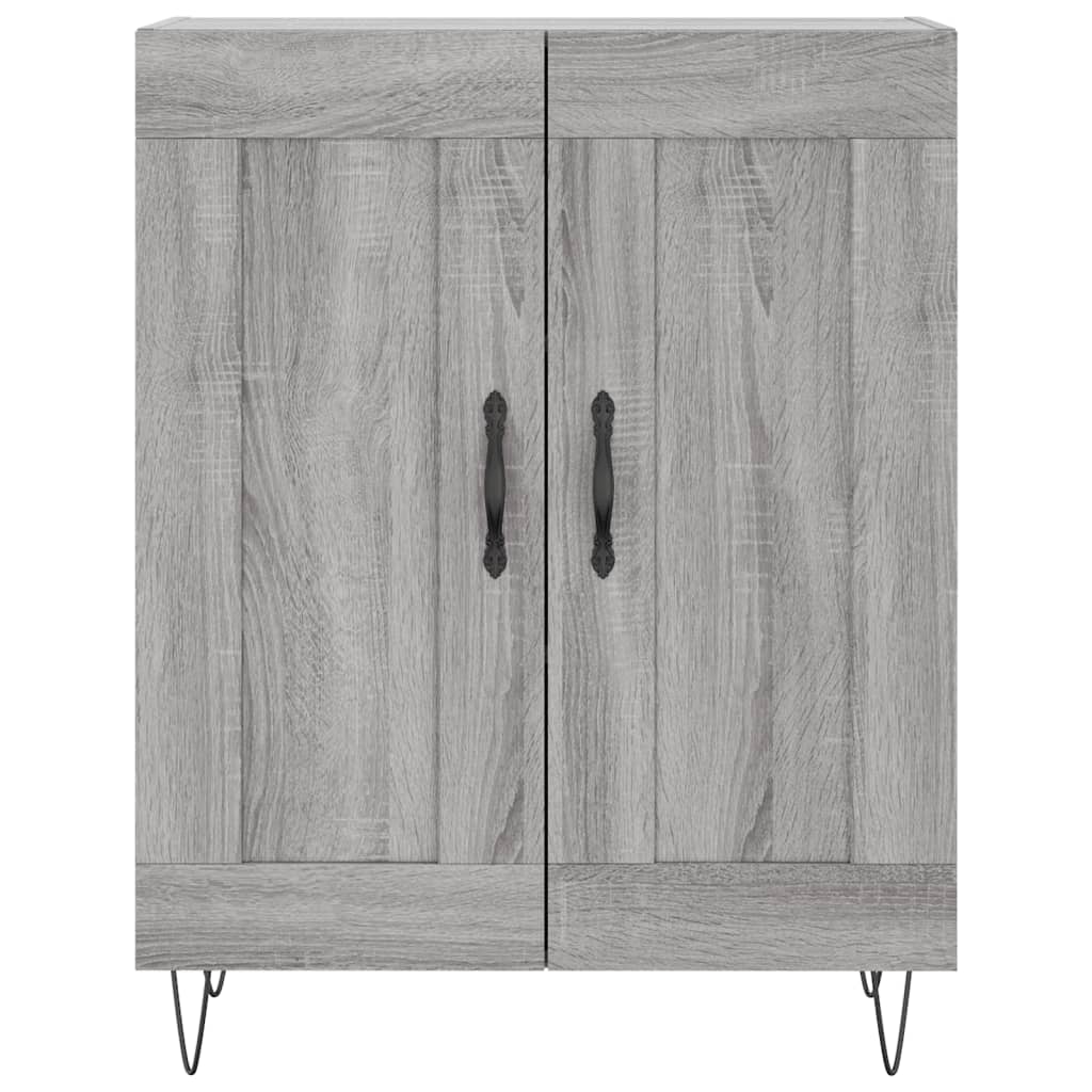 vidaXL Witrynka szary dąb sonoma 69,5x34x180cm materiał drewnopochodny