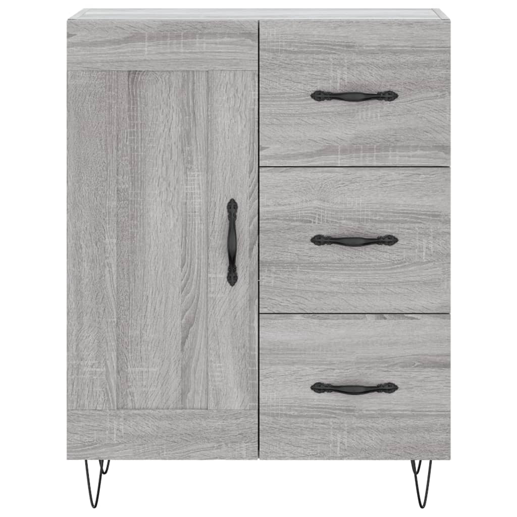 vidaXL Witrynka szary dąb sonoma 69,5x34x180cm materiał drewnopochodny