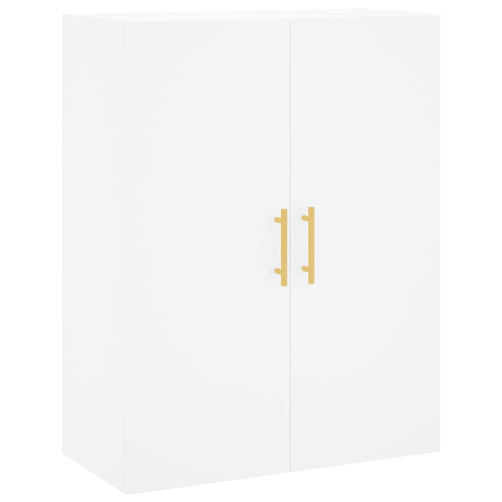 vidaXL Witrynka, biała, 69,5x34x180 cm, materiał drewnopochodny
