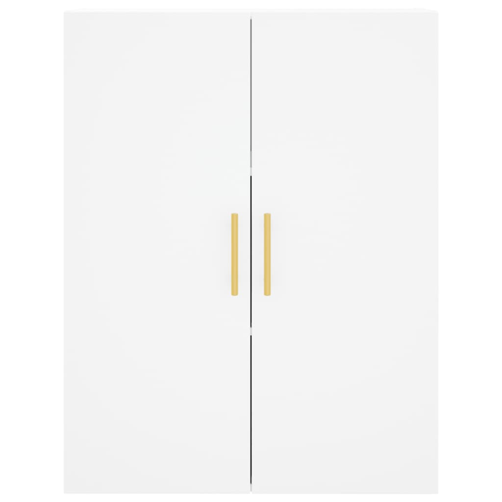 vidaXL Witrynka, biała, 69,5x34x180 cm, materiał drewnopochodny