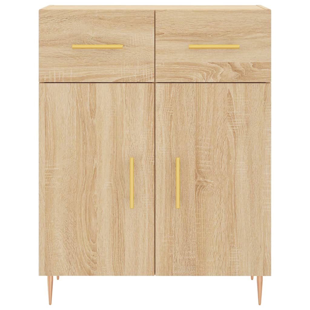 vidaXL Witrynka, dąb sonoma, 69,5x34x180 cm, materiał drewnopochodny