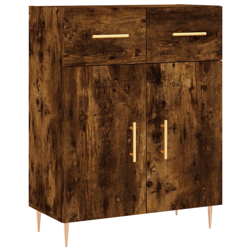 vidaXL Witrynka przydymiony dąb 69,5x34x180 cm materiał drewnopochodny