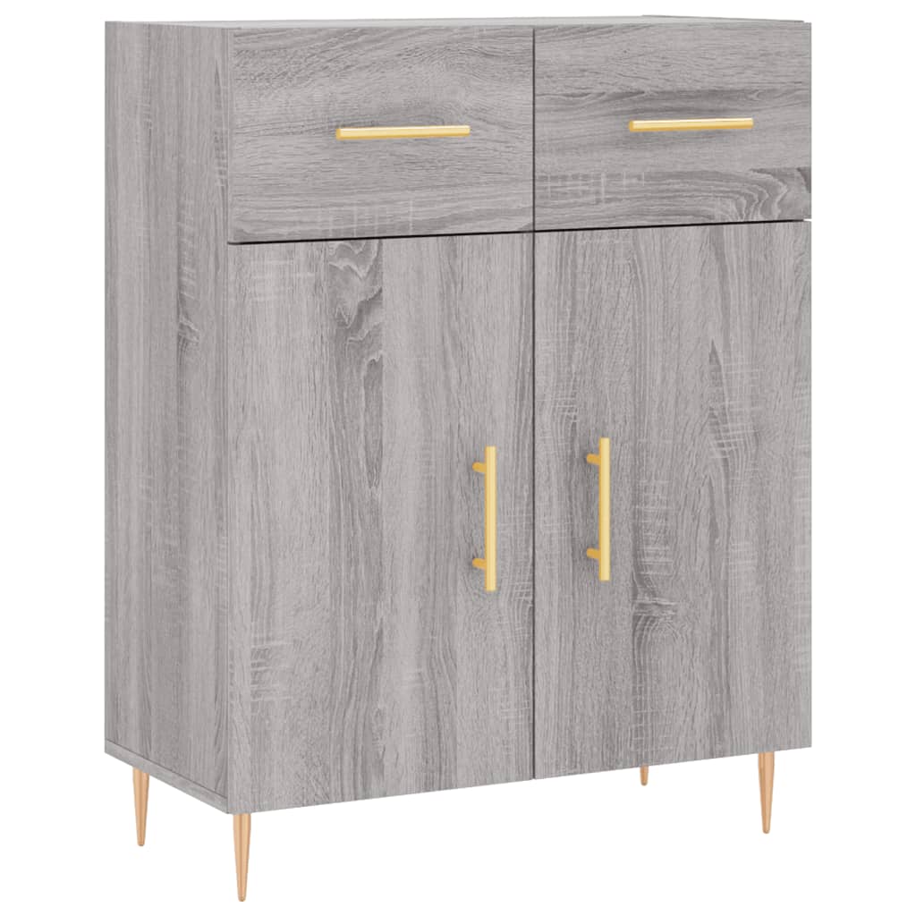 vidaXL Witrynka szary dąb sonoma 69,5x34x180cm materiał drewnopochodny