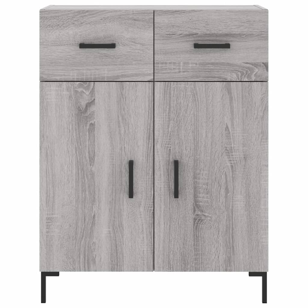 vidaXL Witrynka szary dąb sonoma 69,5x34x180cm materiał drewnopochodny