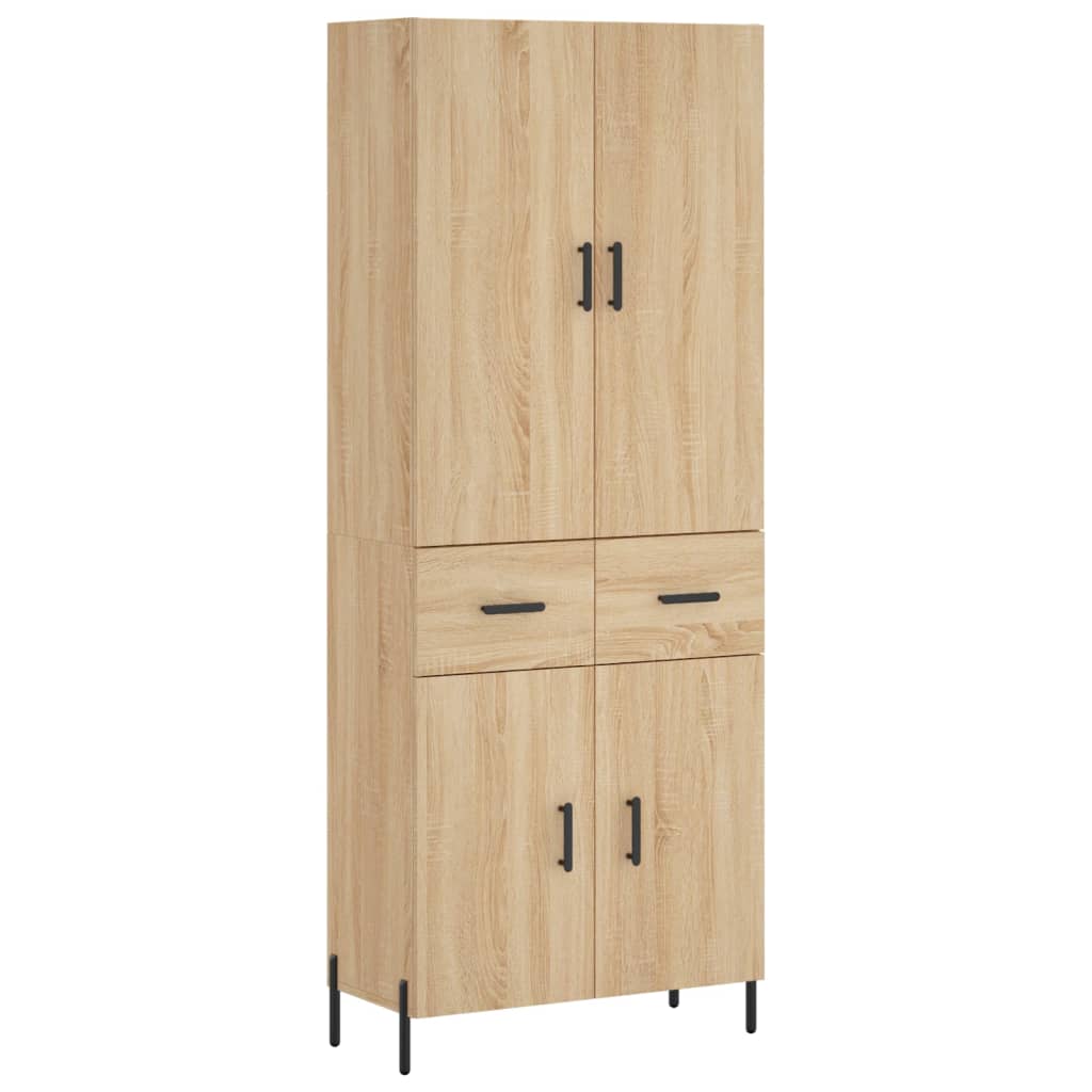 vidaXL Witrynka, dąb sonoma, 69,5x34x180 cm, materiał drewnopochodny