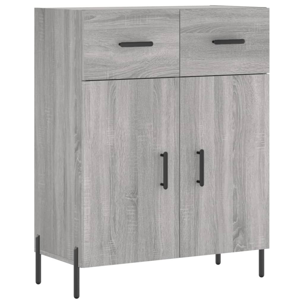 vidaXL Witrynka szary dąb sonoma 69,5x34x180cm materiał drewnopochodny