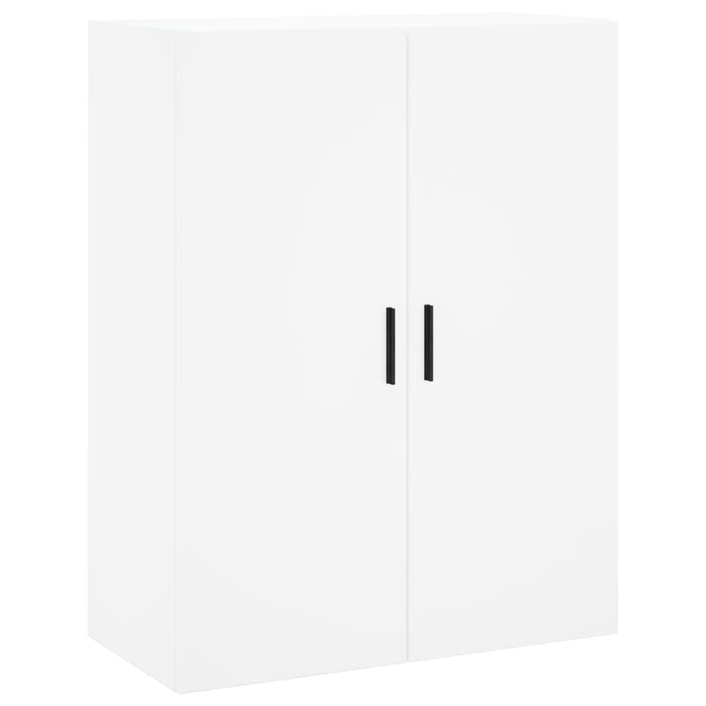 vidaXL Witrynka, biała, 69,5x34x180 cm, materiał drewnopochodny