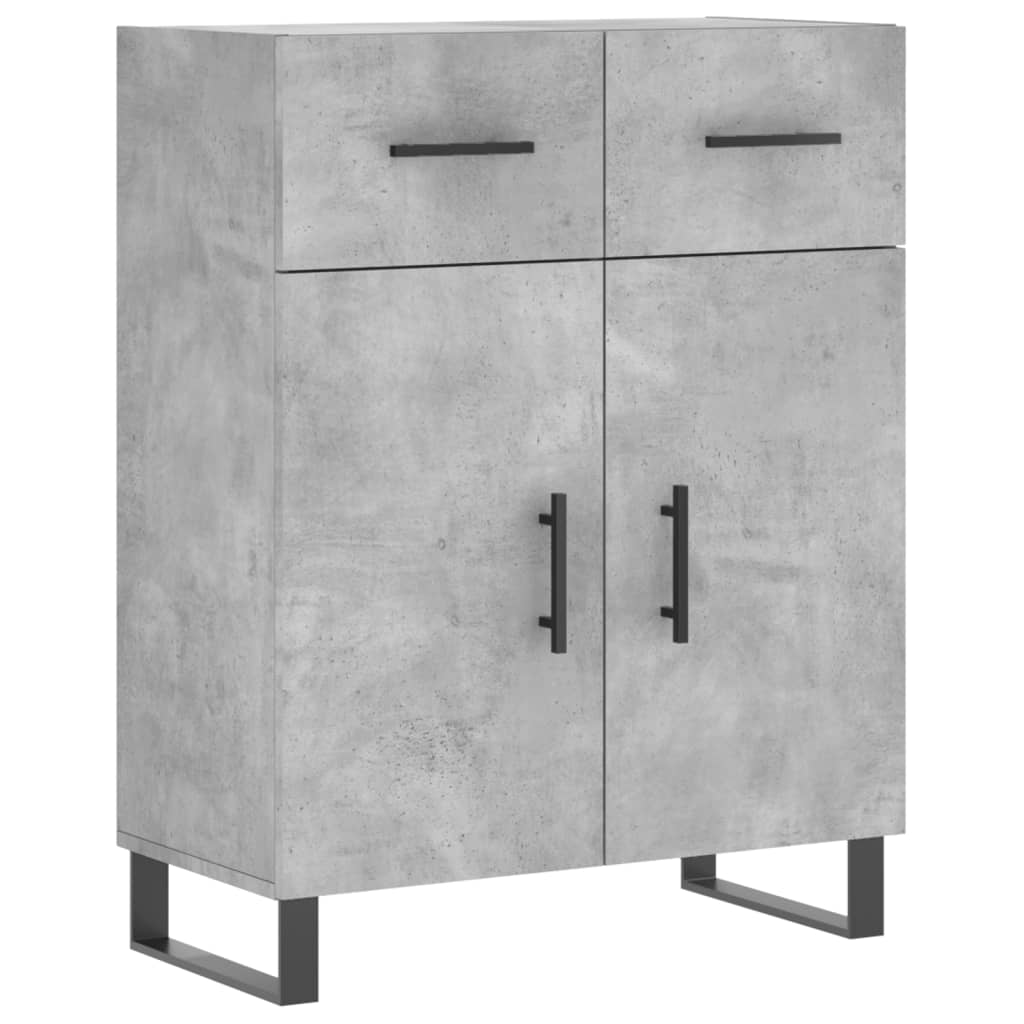 vidaXL Witrynka, szarość betonu 69,5x34x180 cm materiał drewnopochodny